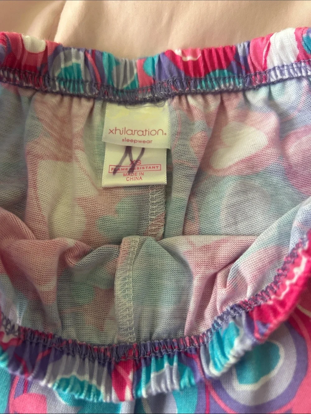 Xhilaration Girls' Heart-Print Pajama Bottoms - Pink, Blue & White